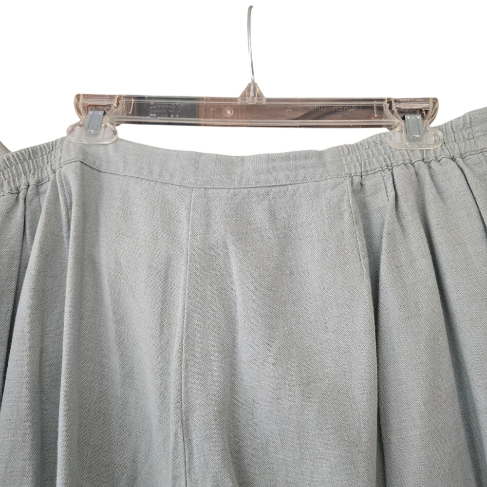1X/2X Linen 3-piece Outfit: 2x Jacket, 16 Pants & Shorts. Light Blue / Gray - Picture 5 of 9